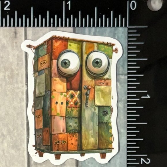 ๐10/$10๐ Retro Spooky Patchwork Object Waterproof Vinyl Sticker Decal - Picture 1 of 1